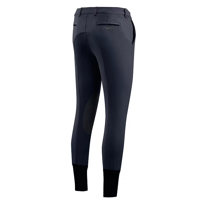 Animo brand navy riding breeches with grip detailing.