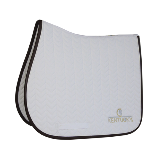 Kentucky Horsewear Saddle Pad Leather Fishbone - Show Jump-Trailrace Equestrian Outfitters-The Equestrian