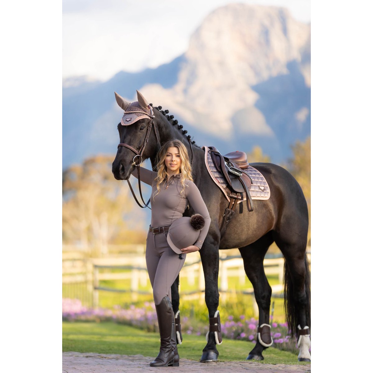 LeMieux Loire Rosé & Truffle Collection Classic Close Contact Square-Southern Sport Horses-The Equestrian