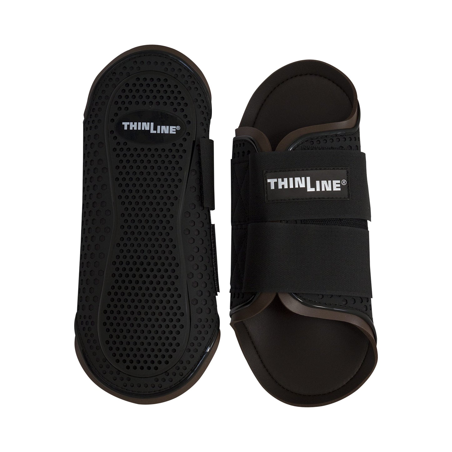 Black Thinline Global orthotic sandals with adjustable straps.