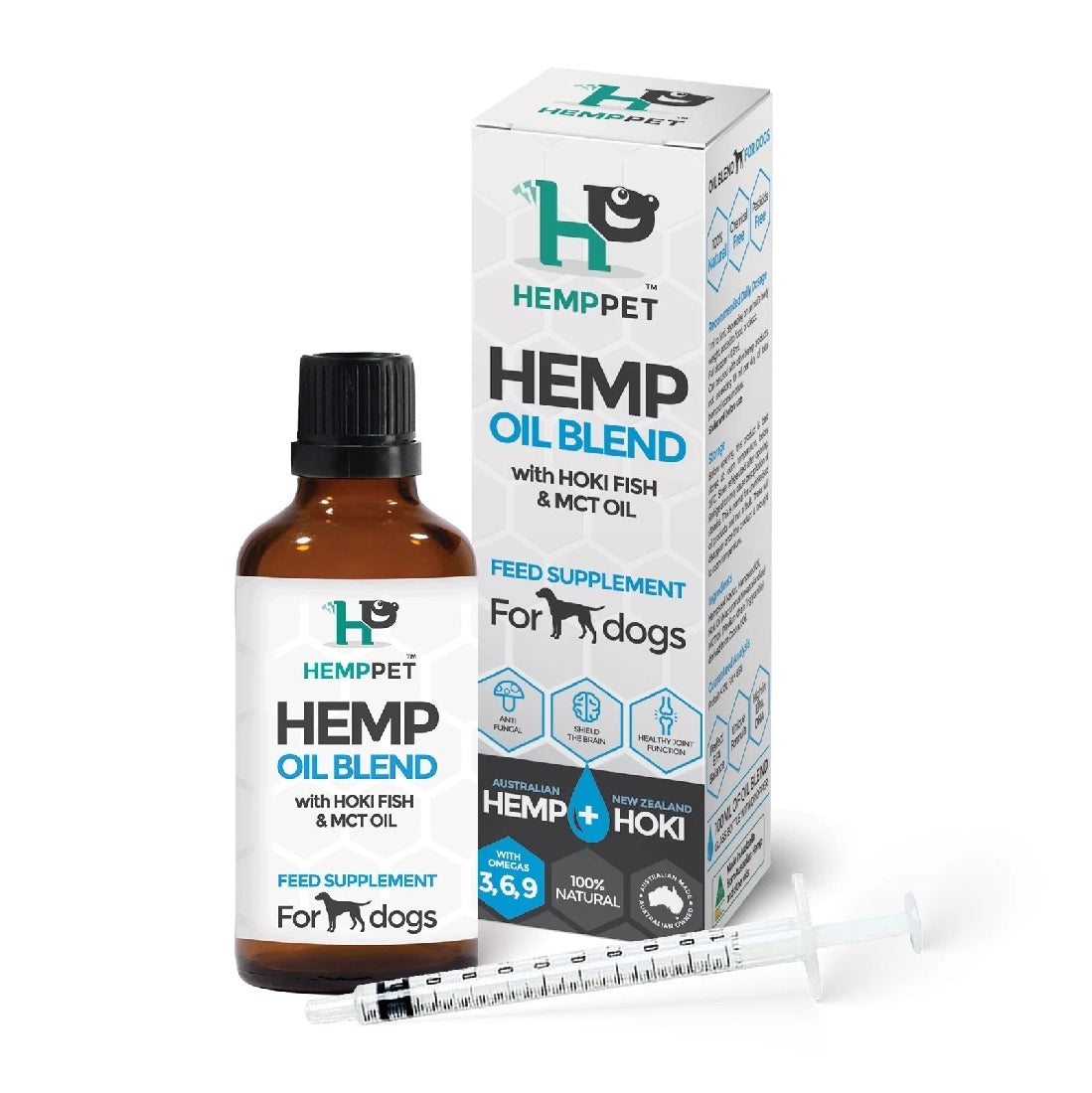 Shop the 100ml Pet X Hemp Oil Blend for Dogs, Infused with Hoki Fish and MCT Oil-Ascot Saddlery-The Equestrian