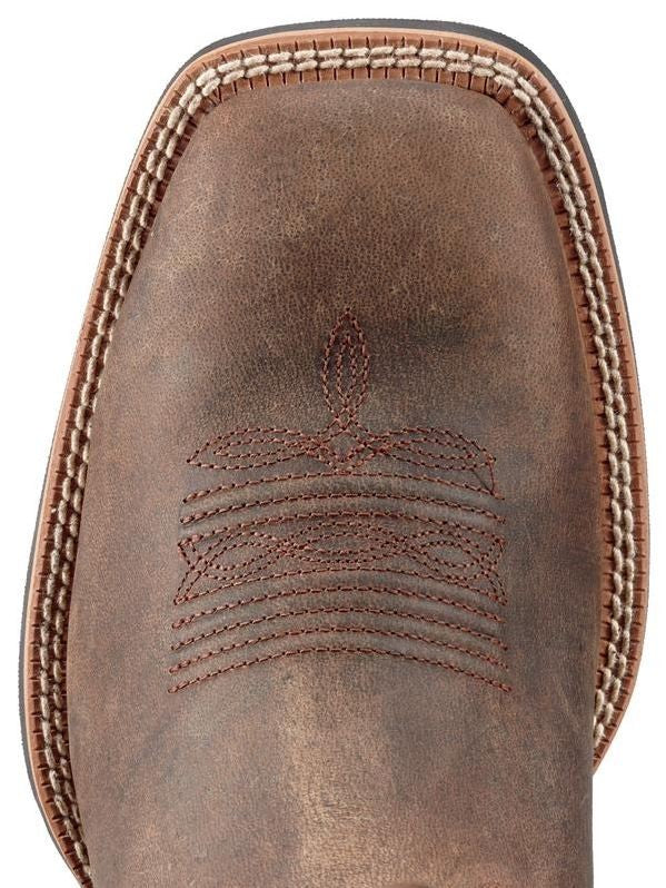 Western Boots Ariat Sport Wide Square Toe Distressed Brown Mens-Ascot Saddlery-The Equestrian