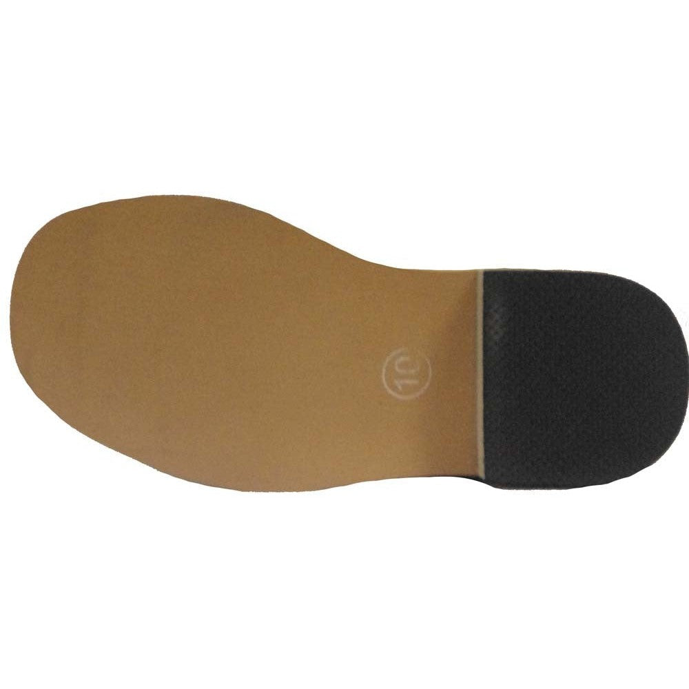 Baxter Boots branded insole with tan base and black heel pad.