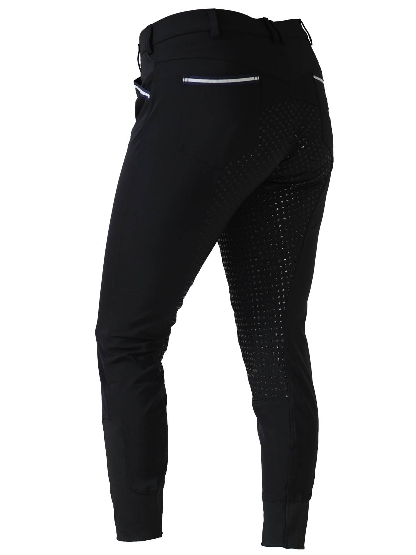CoolMax Black Breeches in sizes 6 to 28 - With Silicone Seat Grip-Plum Tack-The Equestrian