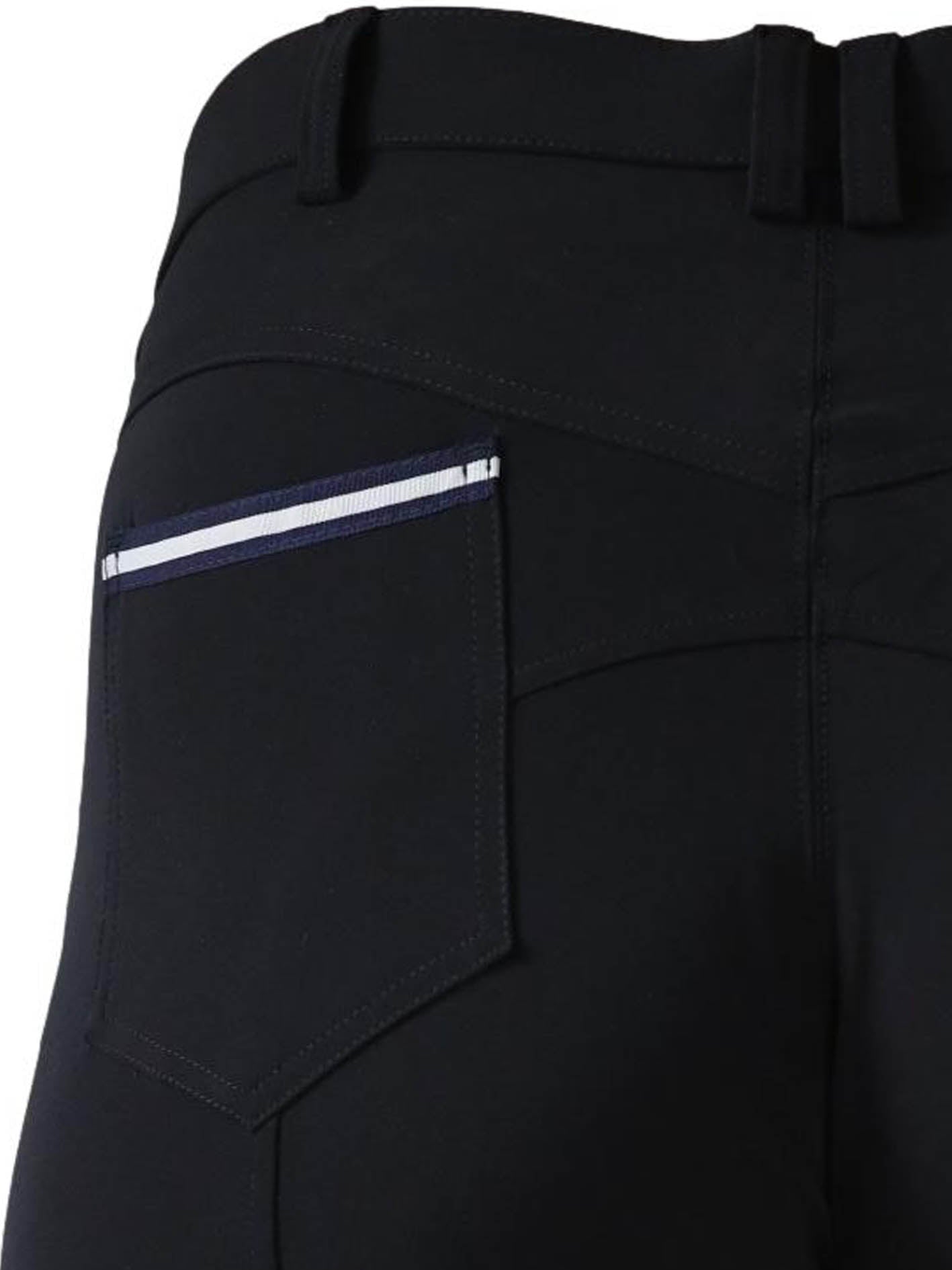 CoolMax Black Breeches in sizes 6 to 28 - With Silicone Seat Grip-Plum Tack-The Equestrian