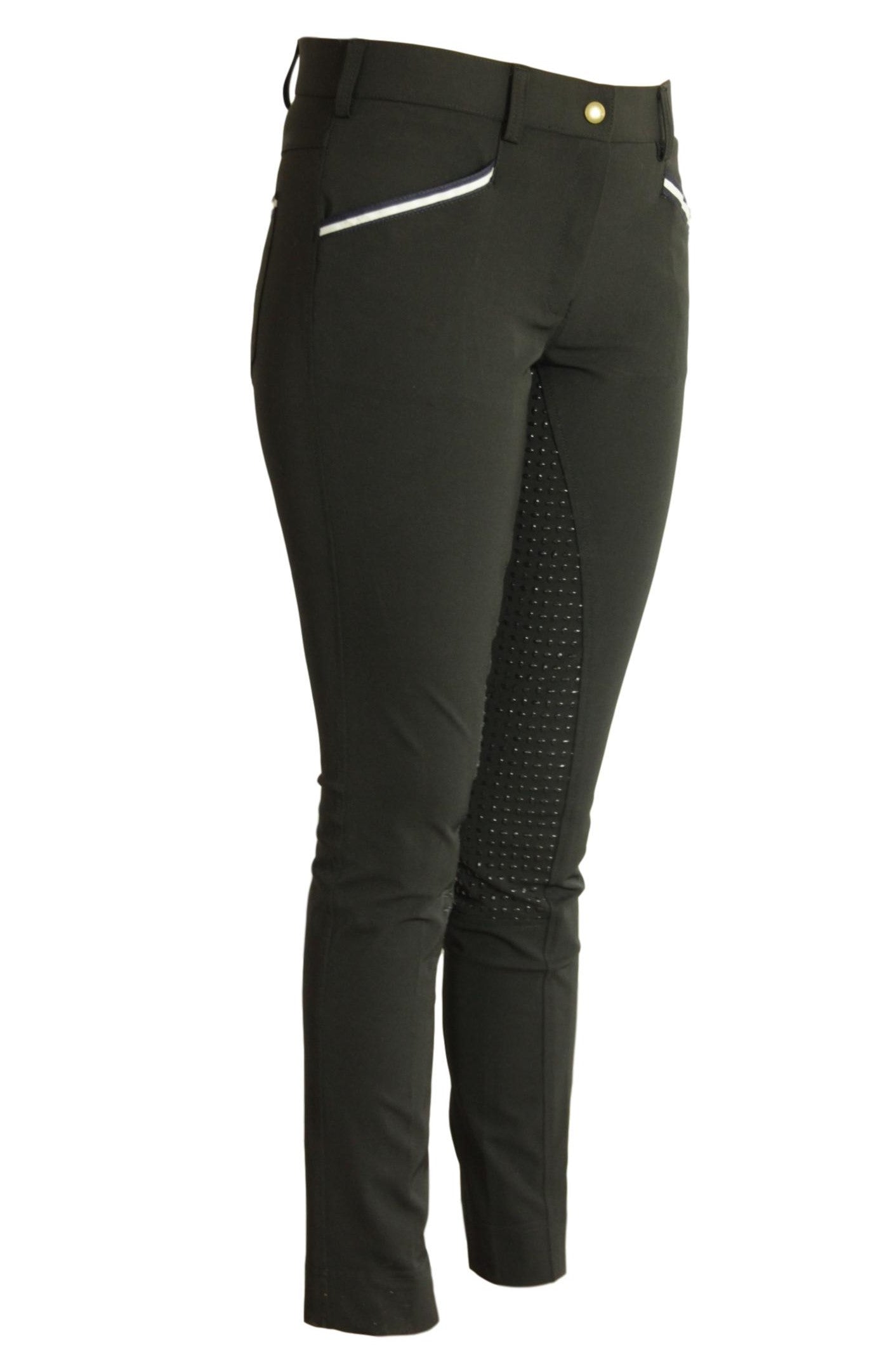 CoolMax Jodhpurs in sizes 6 to 28, in Black with Silicone seat grip-Plum Tack-The Equestrian