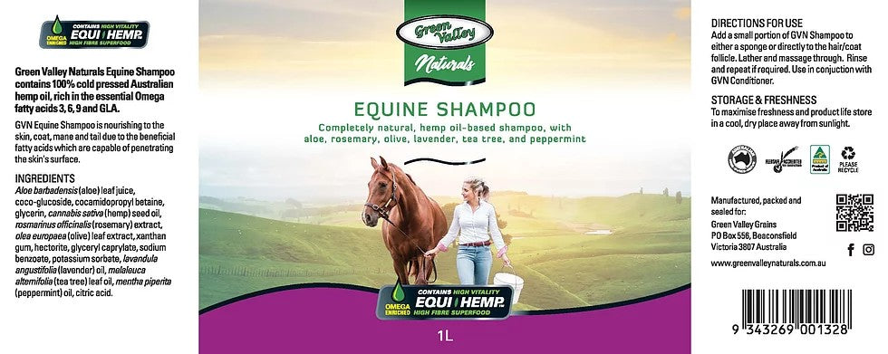Shampoo Green Valley Naturals Equine 1lit-Ascot Saddlery-The Equestrian