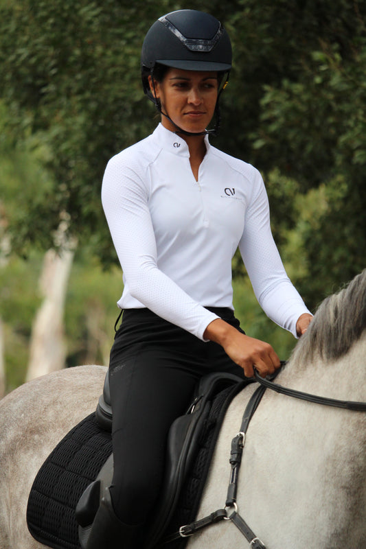 Elle long sleeve show shirt-QJ Riding Wear-The Equestrian