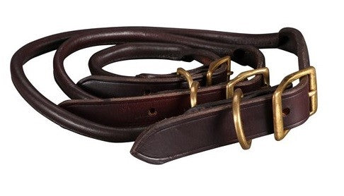 Leather Dog Collar Rolled Jeremy & Lord Large 1" X 23"-Ascot Saddlery-The Equestrian
