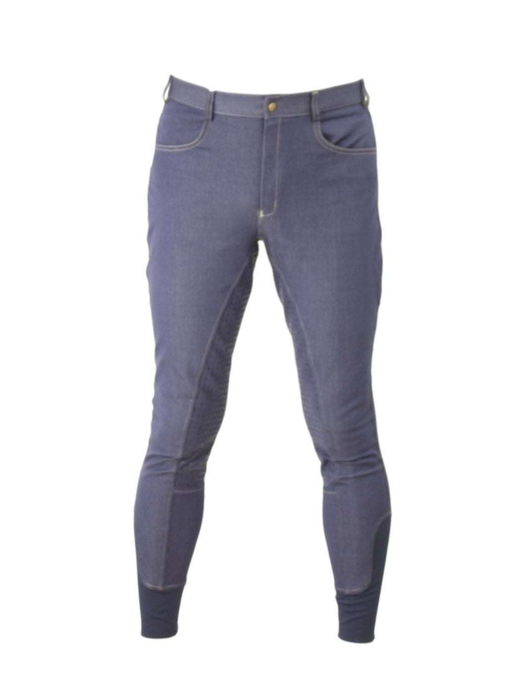 Men's Denim Breeches with silicone seat and phone pocket-Plum Tack-The Equestrian