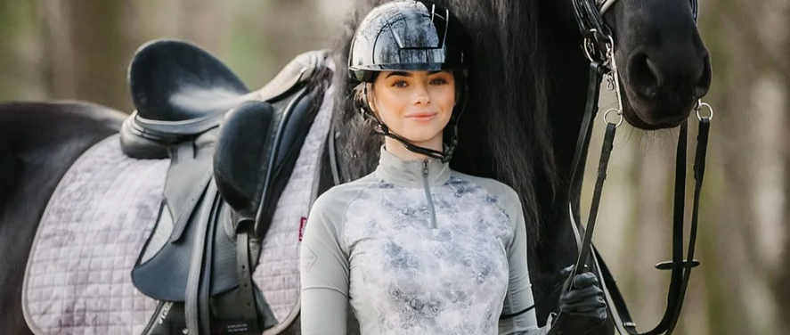 A rider wearing the KASK Kooki helmet