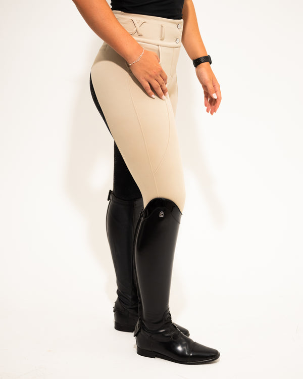 Competition Breeches-Stone with Black Seat