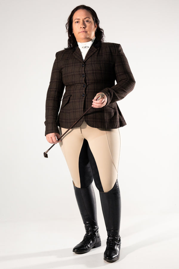 Competition Breeches-Stone with Black Seat
