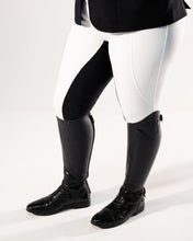 Competition Breeches-Diamond Snow White with Black Seat