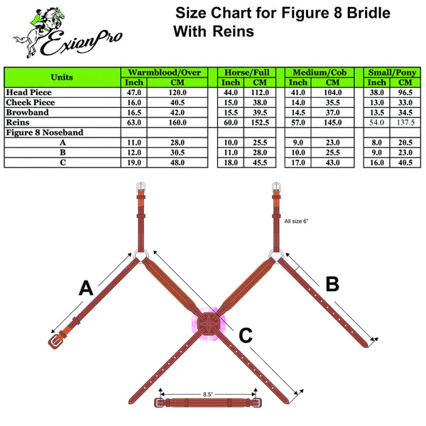 Fancy Stitch Traditional Grackle Bridle