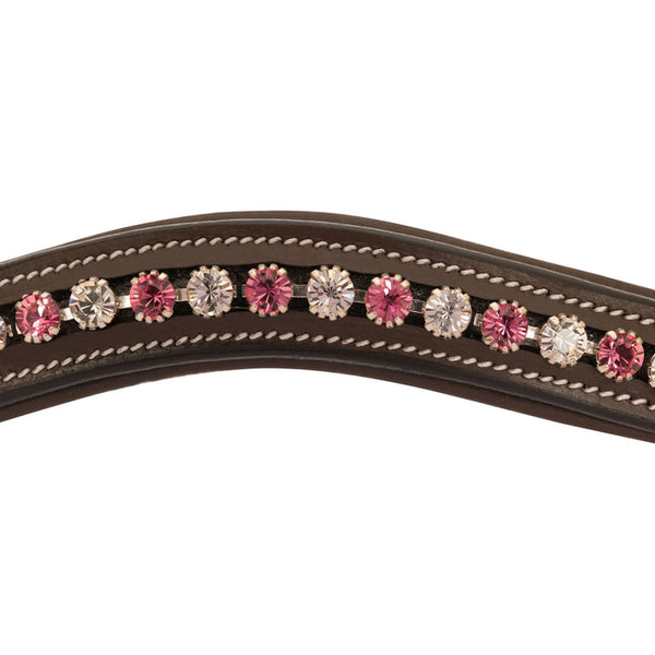 Pink/White Crystal Browband