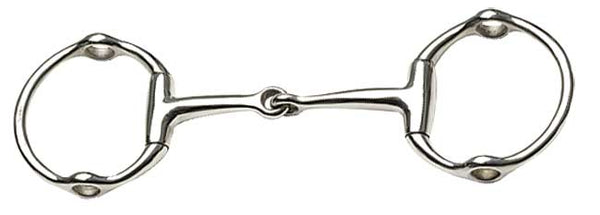 Gag Snaffle Eggbutt Jointed Mouth Stainless Steel [:12.5cm 5.0"]