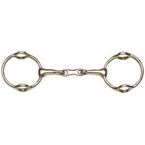 Gag Snaffle 75mm Rings French Mouth Stainless Steel 12.5cm 5.0"