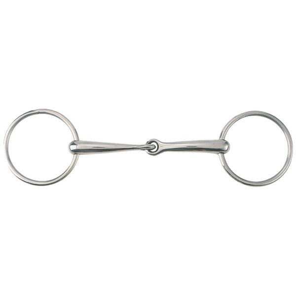 Ring Snaffle Thin Jointed Mouth Stainless Steel [:12.5cm 5.0"]