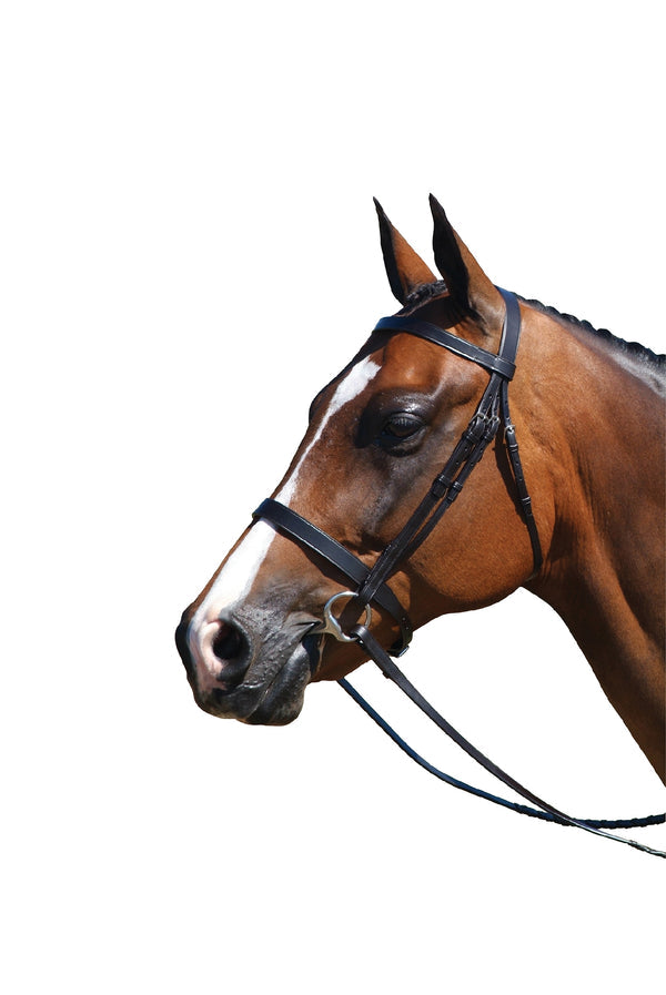 Bridle Flat Show Leather Grainge Black [:cob]
