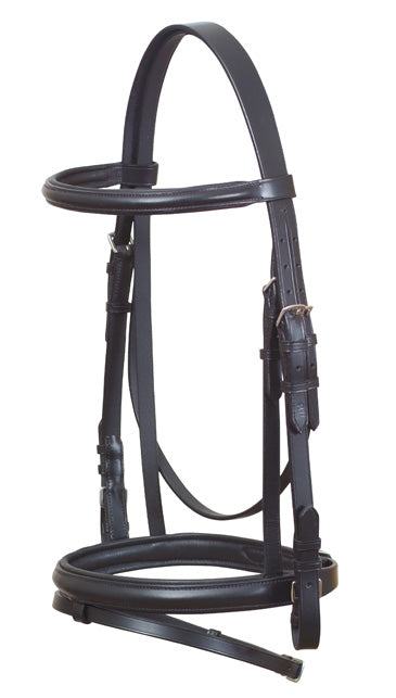 Bridle Dressage Leather Eurohunter Black [:cob]