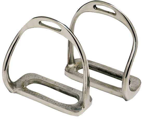 Stirrup Irons Bent Leg Safety Equisteel Stainless Steel [:small Childs 3.75" By Ord]