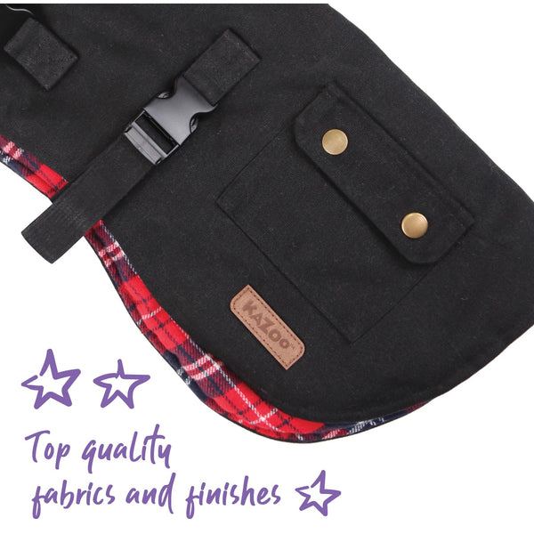 Kazoo Dog Rug Aussie Oilskin Black [:40.0cm]