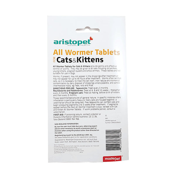 Aristopet All Wormer Cat Or Kitten 4 Pack