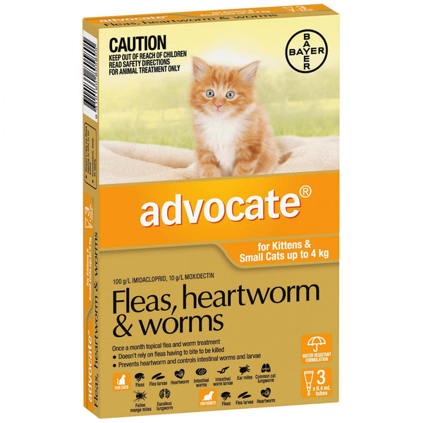 Advocate Cat Under 4kg Small 3 Pack