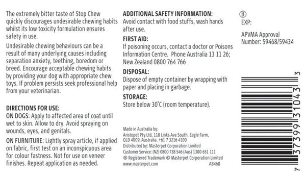 Aristopet Stop Chew 125ml