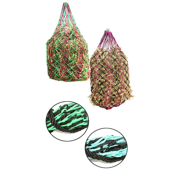 Hay Net Vivid Poly Slow Feed Large 45 Inch [:black & Pink]
