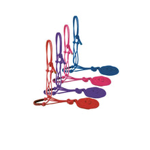 Halter Knotted Rope & Lead Stc [:blue]