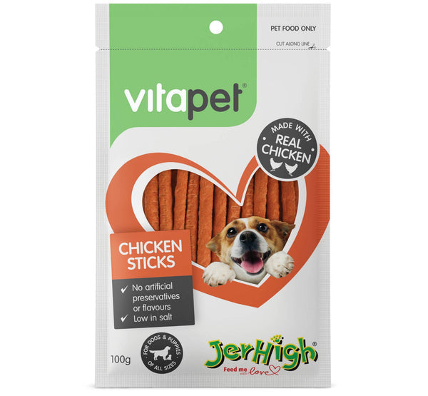 Vitapet Dog Treat Jerhigh Chicken Stick 100gm