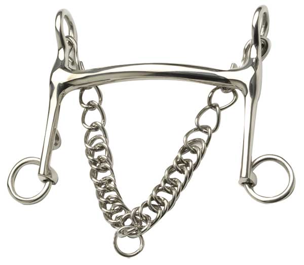 Weymouth Bit Only Mullen Mouth Stainless Steel [:12.5cm 5.0"]