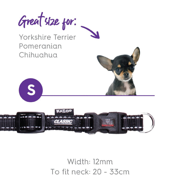 Kazoo Dog Collar Classic Adjustable Black [:extra Large]