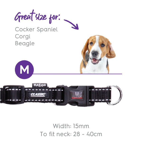 Kazoo Dog Collar Classic Adjustable Black [:extra Large]