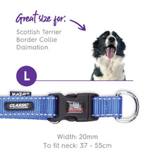 Kazoo Dog Collar Classic Adjustable Blue [:extra Large]