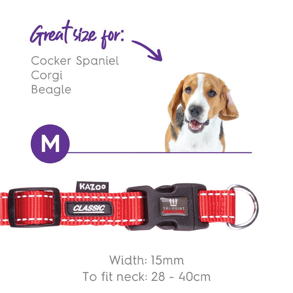 Kazoo Dog Collar Classic Adjustable Red [:extra Large]