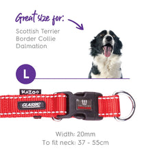 Kazoo Dog Collar Classic Adjustable Red [:extra Large]