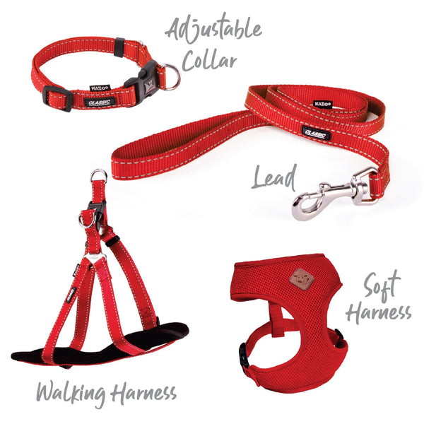 Kazoo Dog Collar Classic Adjustable Red [:extra Large]