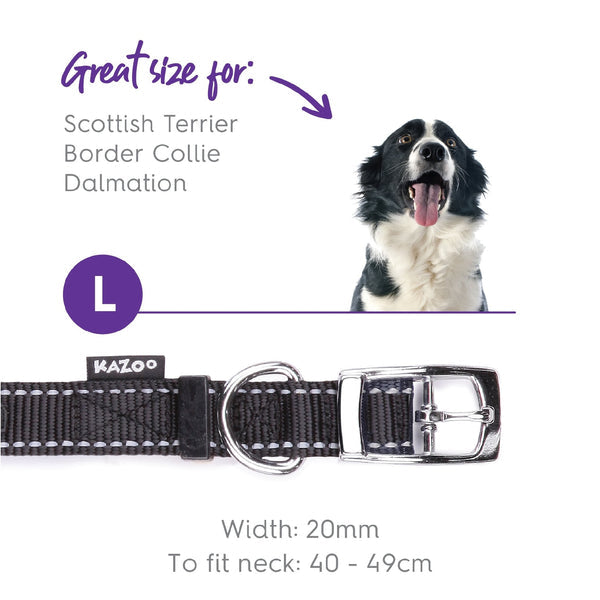 Kazoo Dog Collar Classic Black [:extra Large]