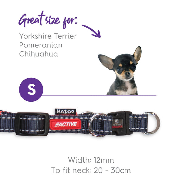 Kazoo Dog Collar Active Adjustable Slate & Orange [:extra Large]