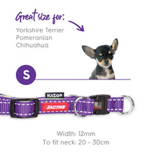 Kazoo Dog Collar Active Adjustable Purple & Lime [:extra Large]