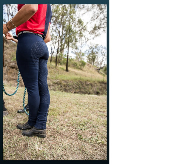Jodhpurs Peter Williams Gel Seat Pull On Phone Pocket Ladies Navy [:08]