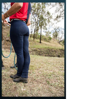 Jodhpurs Peter Williams Gel Seat Pull On Phone Pocket Ladies Navy [:08]