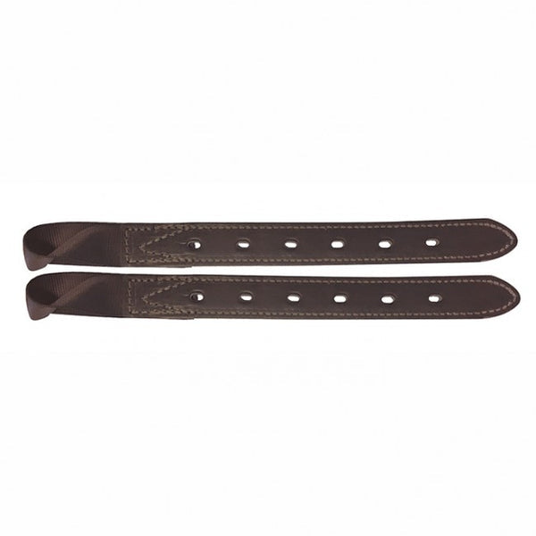Girth Point Bates Leather Show Pair Brown [:23"]