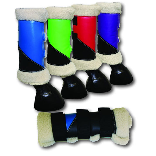 Exercise Boots Fleece Black & Purple [:pony]