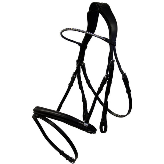 Bridle Snaffle Acavalllo Cupido Anatomic Crown Black [:cob]