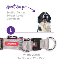 Kazoo Dog Collar Active Adjustable Silver & Pink [:extra Large]