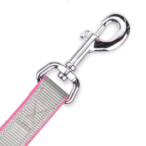 Kazoo Dog Leash Active Silver & Pink 1200mm [:15mm]